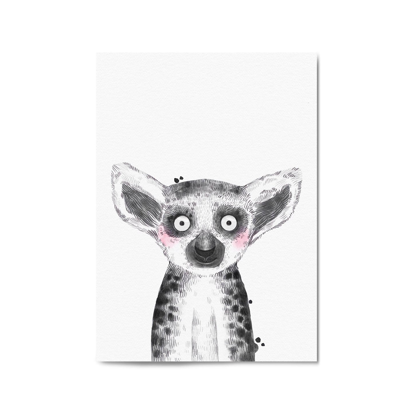 Cute Blushing Baby Possum Nursery Animal Wall Art - The Affordable Art Company