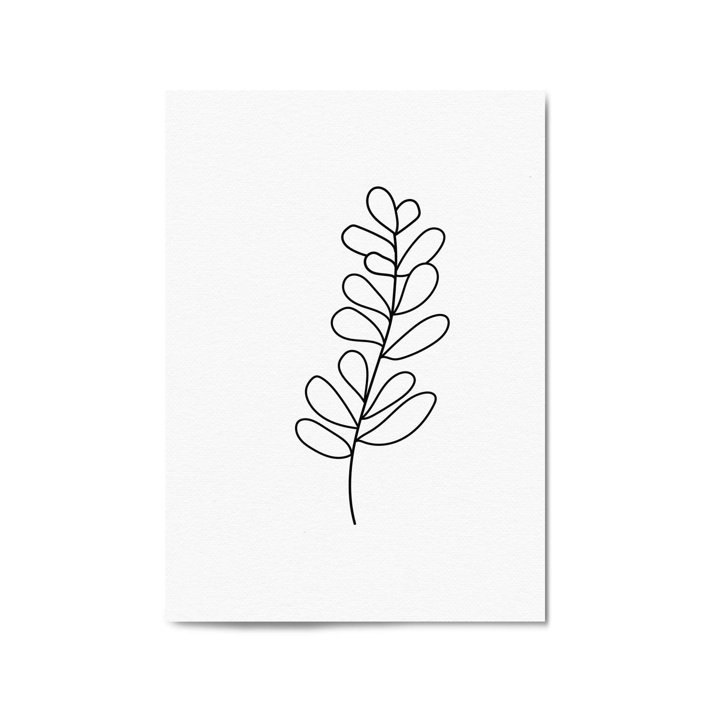 Minimal Branch Line Drawing Plant Nature Wall Art #2 - The Affordable Art Company