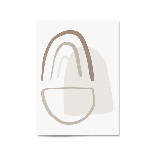 Minimal Black & White Shapes Abstract Wall Art #7 - The Affordable Art Company