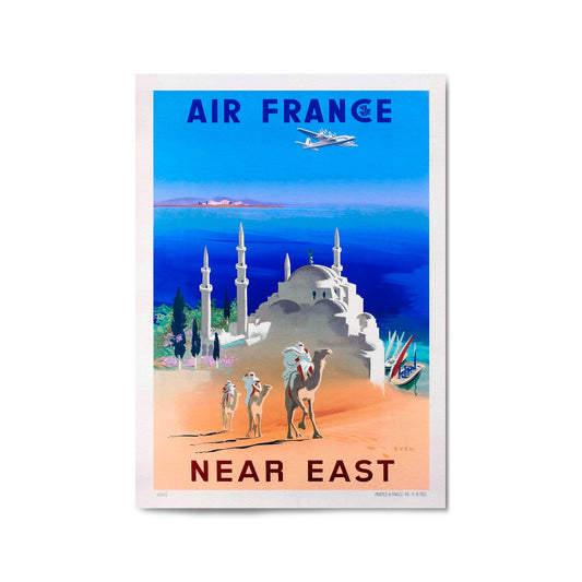 Air France to Egypt Vintage Travel Advert Wall Art - The Affordable Art Company