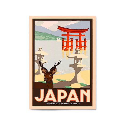 Vintage Japan Travel Advert Wall Art - The Affordable Art Company