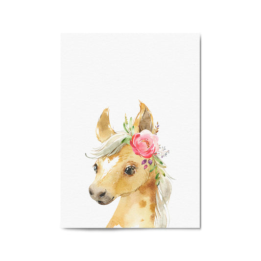 Cute Baby Horse Nursery Animal Gift Wall Art - The Affordable Art Company