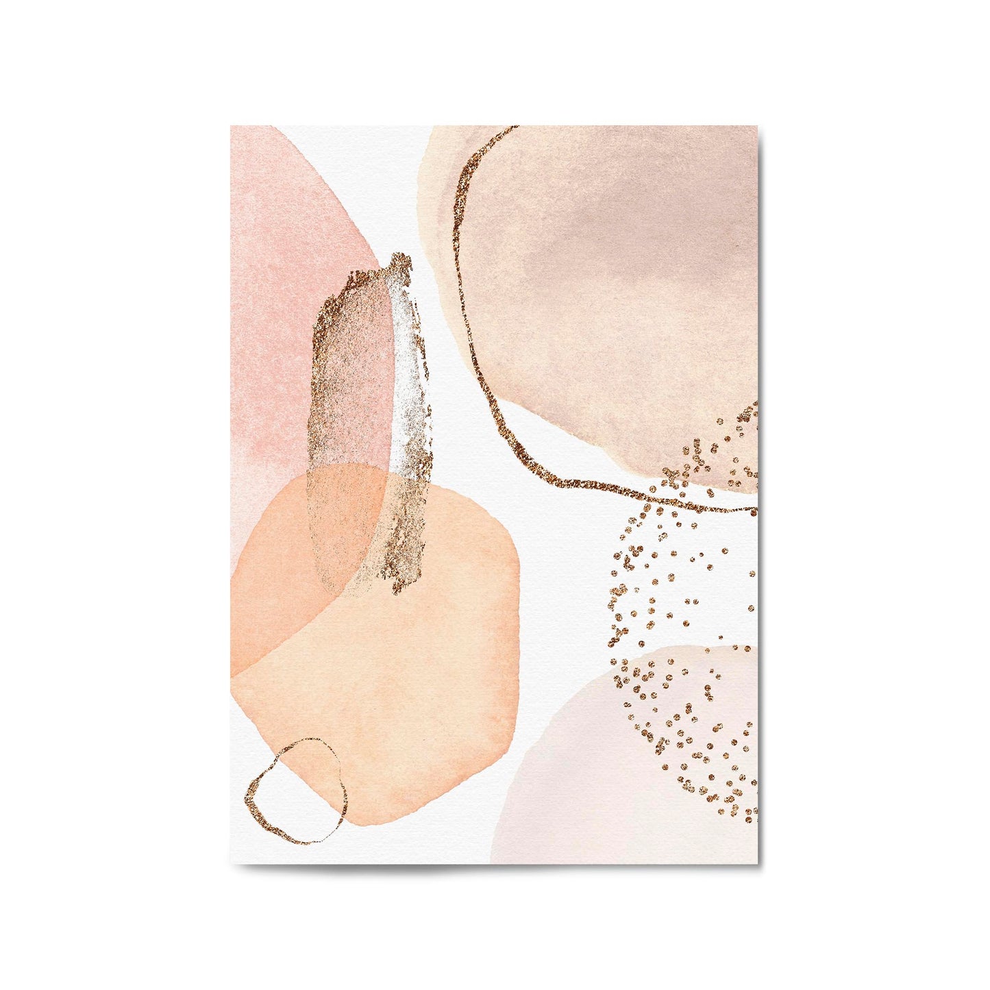 Abstract Modern Watercolour Shapes Painting Wall Art #9 - The Affordable Art Company