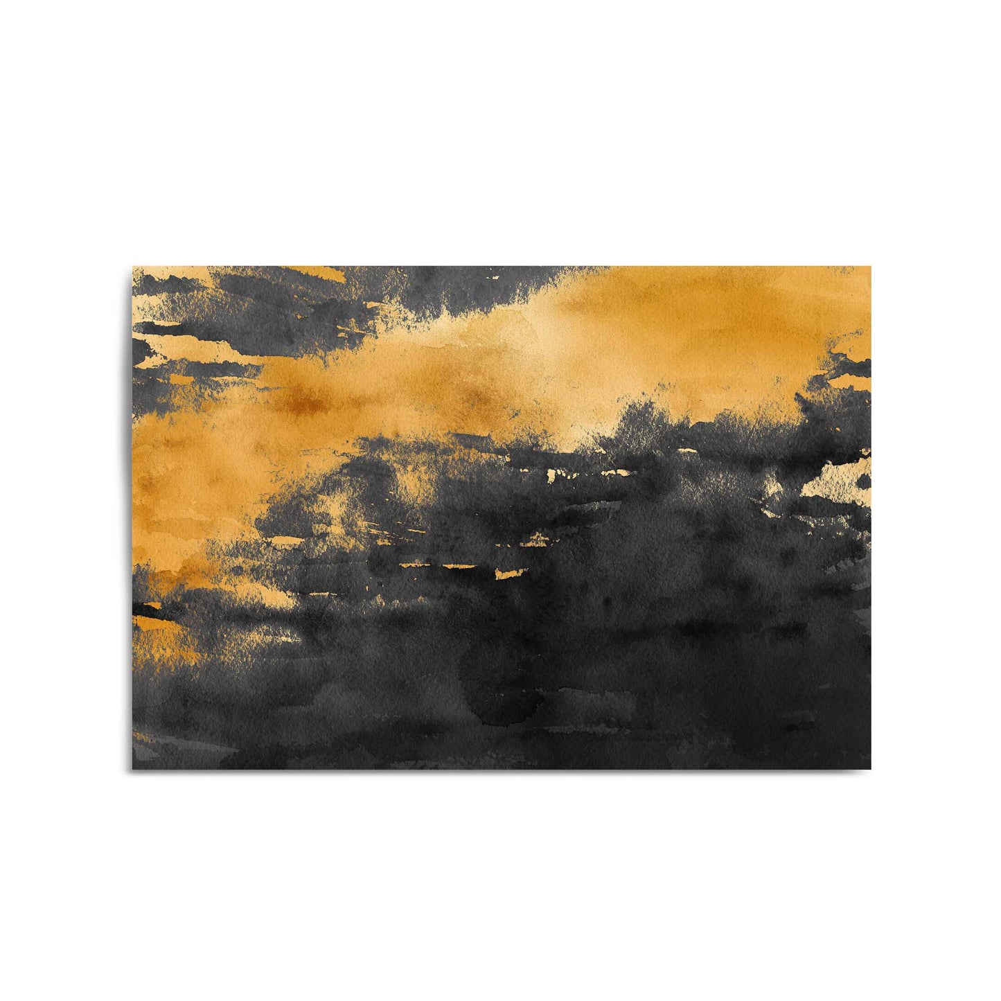 Black & Gold Abstract Painting Wall Art - The Affordable Art Company
