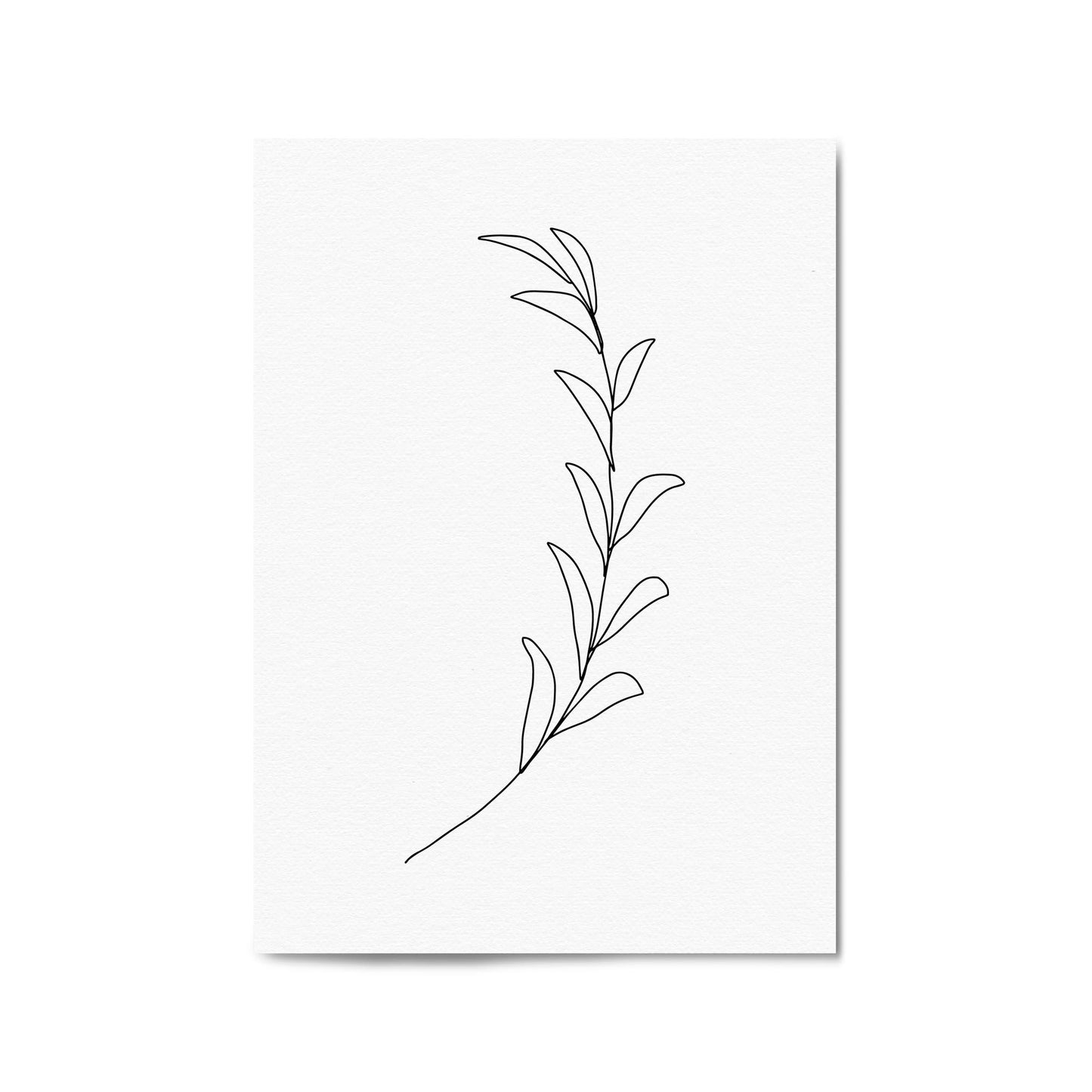 Minimal Floral Drawing Flower Abstract Wall Art #45 - The Affordable Art Company