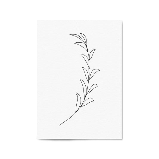 Minimal Floral Drawing Flower Abstract Wall Art #45 - The Affordable Art Company