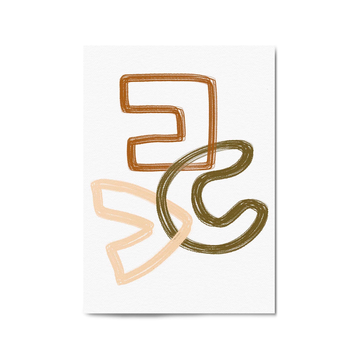 Flower Minimal Abstract Floral Wall Art - The Affordable Art Company