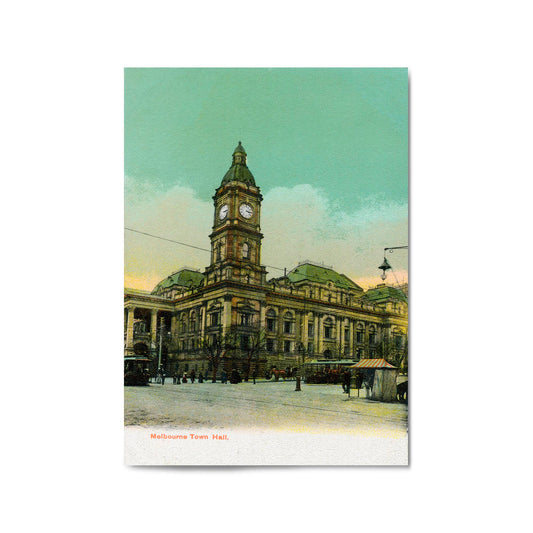 Town Hall, Melbourne Vintage Painting Wall Art #2 - The Affordable Art Company