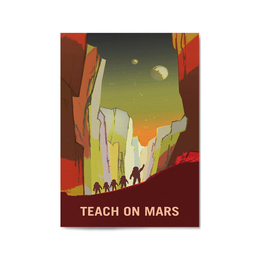 Retro Mars NASA Boys Bedroom Science Wall Art - The Affordable Art Company