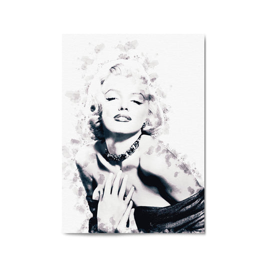 Marilyn Monroe Minimal Black Ink Fashion Wall Art #2 - The Affordable Art Company