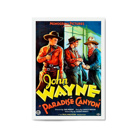 John Wayne Vintage Movie Advert Wall Art - The Affordable Art Company