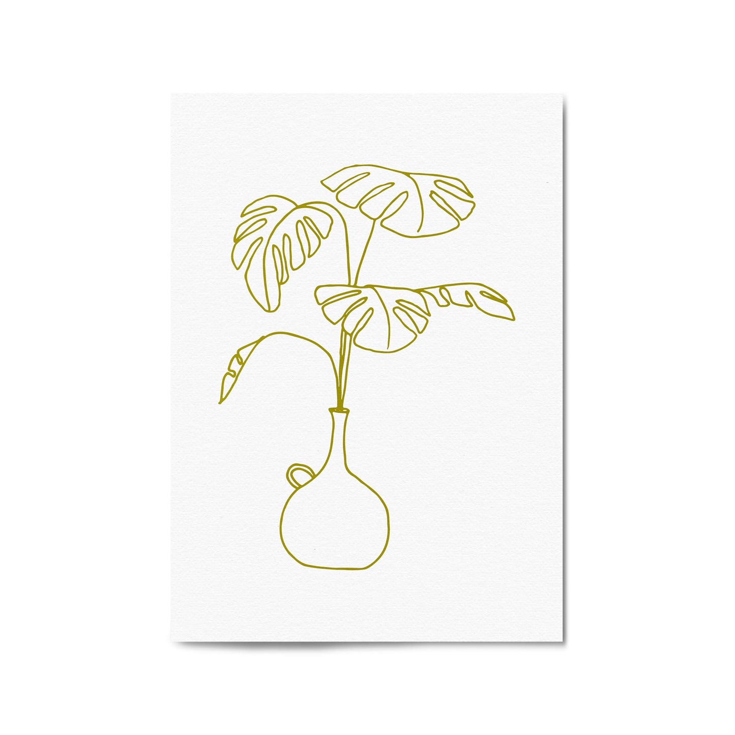 Abstract House Plant Minimal Living Room Wall Art #14 - The Affordable Art Company