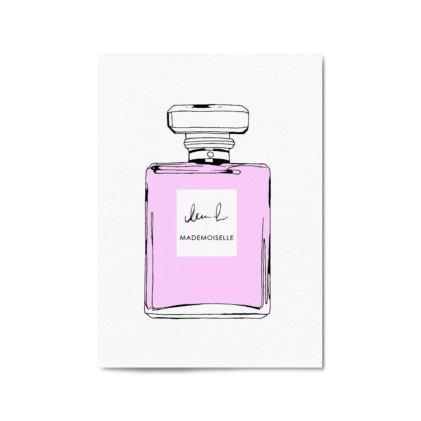 Violet Minimal Perfume Bottle Fashion Wall Art - The Affordable Art Company