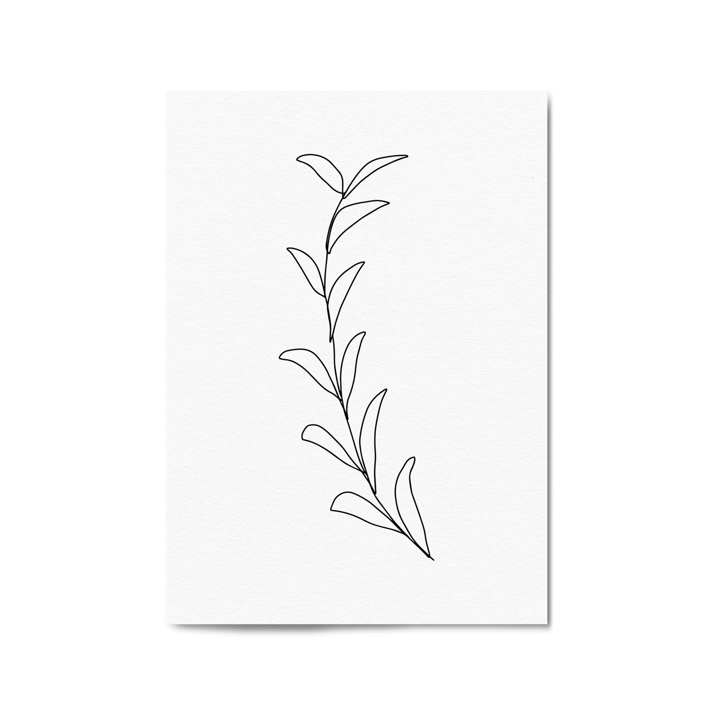 Minimal Floral Drawing Flower Abstract Wall Art #44 - The Affordable Art Company