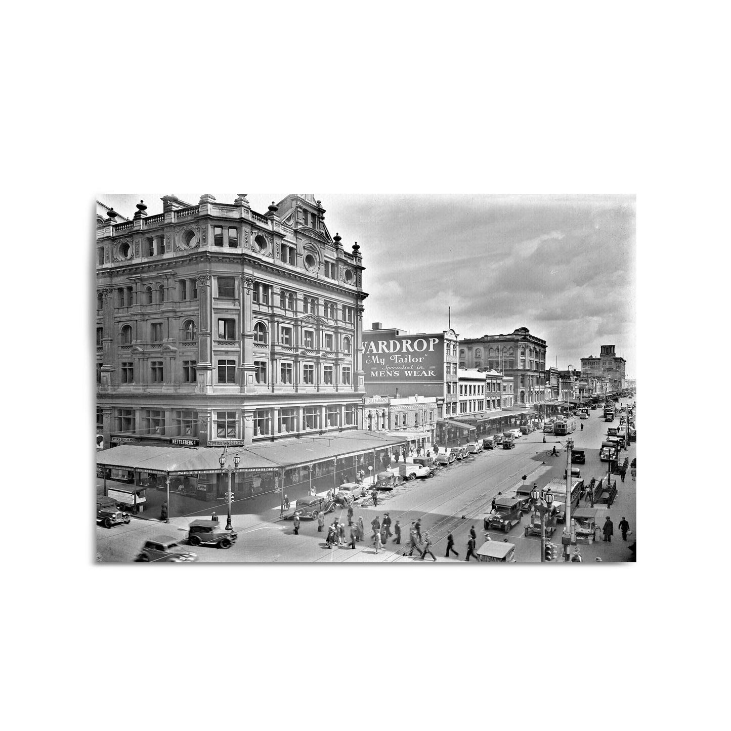 Elizabeth St, Melbourne Vintage Photograph Wall Art #1 - The Affordable Art Company