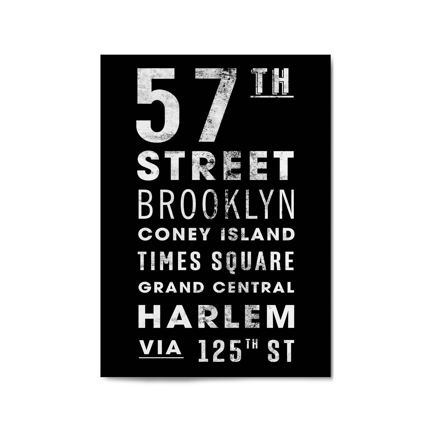 New York, Street Names Sign Urban Wall Art - The Affordable Art Company