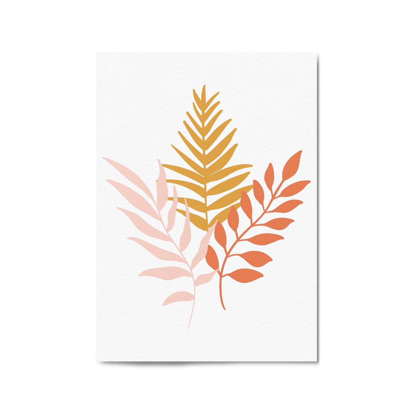 Abstract House Plant Minimal Living Room Wall Art #4 - The Affordable Art Company