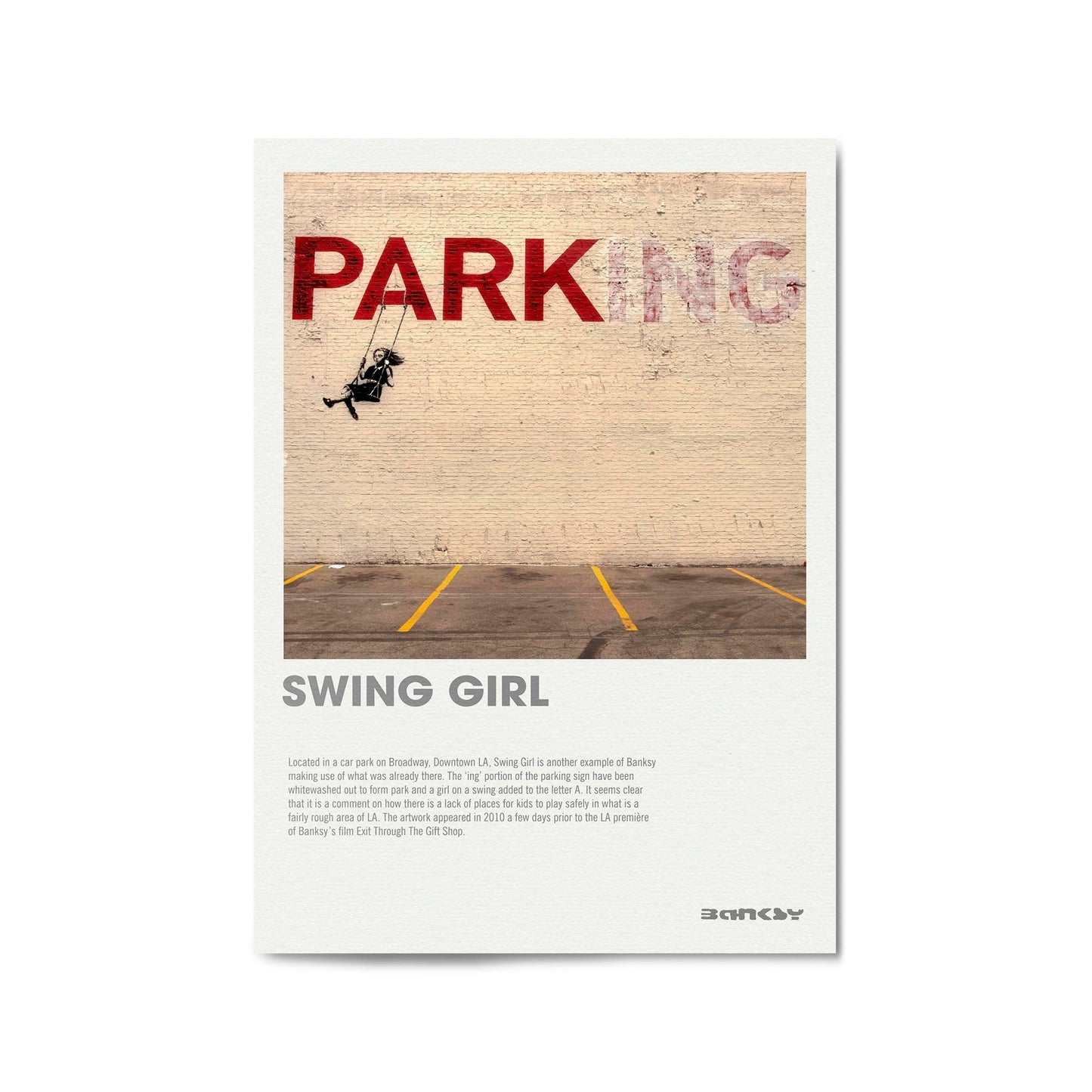 Banksy "Swing Girl" Graffiti Gallery Style Wall Art - The Affordable Art Company