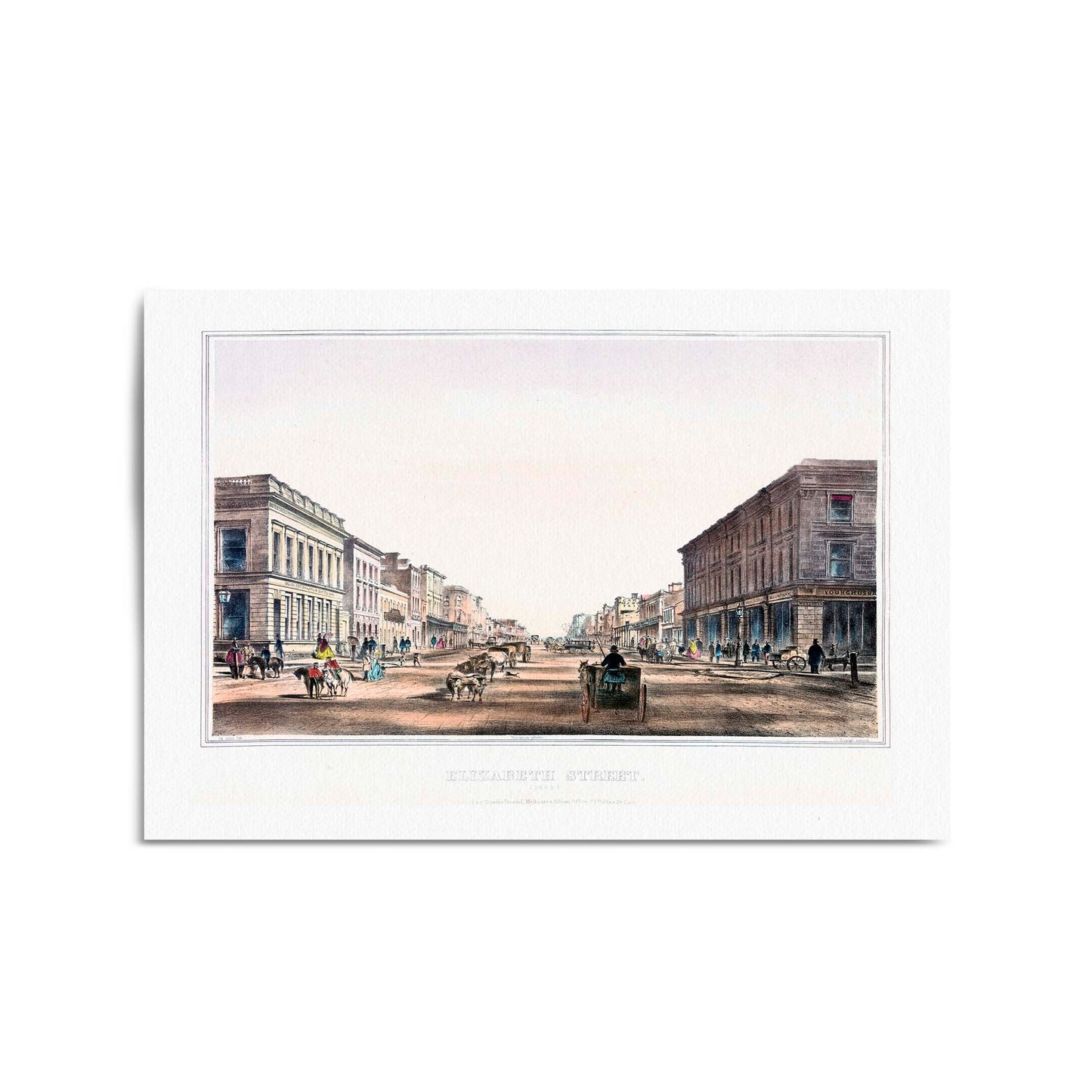 Elizabeth St, Melbourne Vintage Wall Art - The Affordable Art Company
