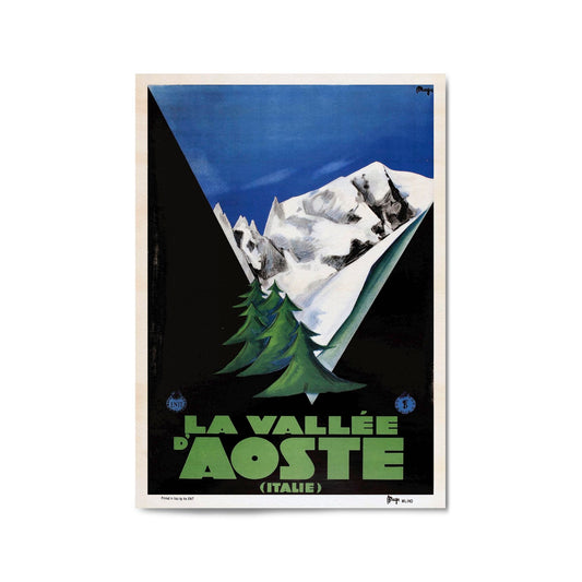 French Alps Tourism Vintage Travel Advert Wall Art - The Affordable Art Company