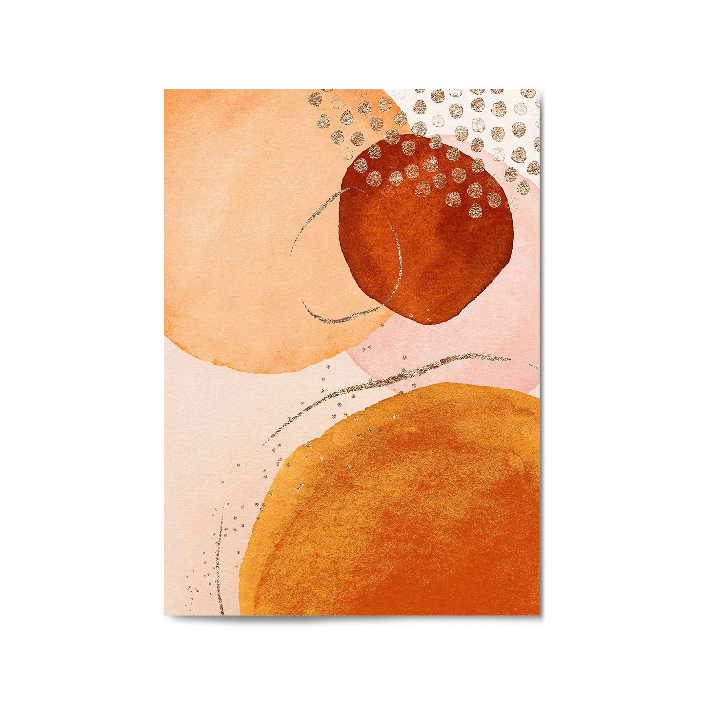 Abstract Modern Watercolour Shapes Painting Wall Art #1 - The Affordable Art Company