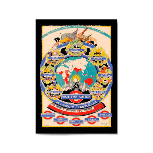 British Empire London Underground Vintage Wall Art - The Affordable Art Company