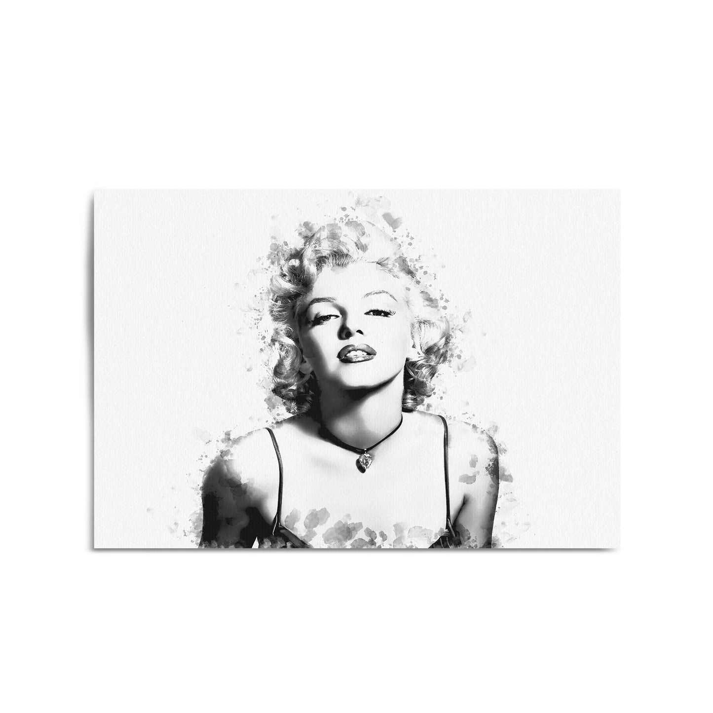 Marilyn Monroe Minimal Black Ink Fashion Wall Art #3 - The Affordable Art Company