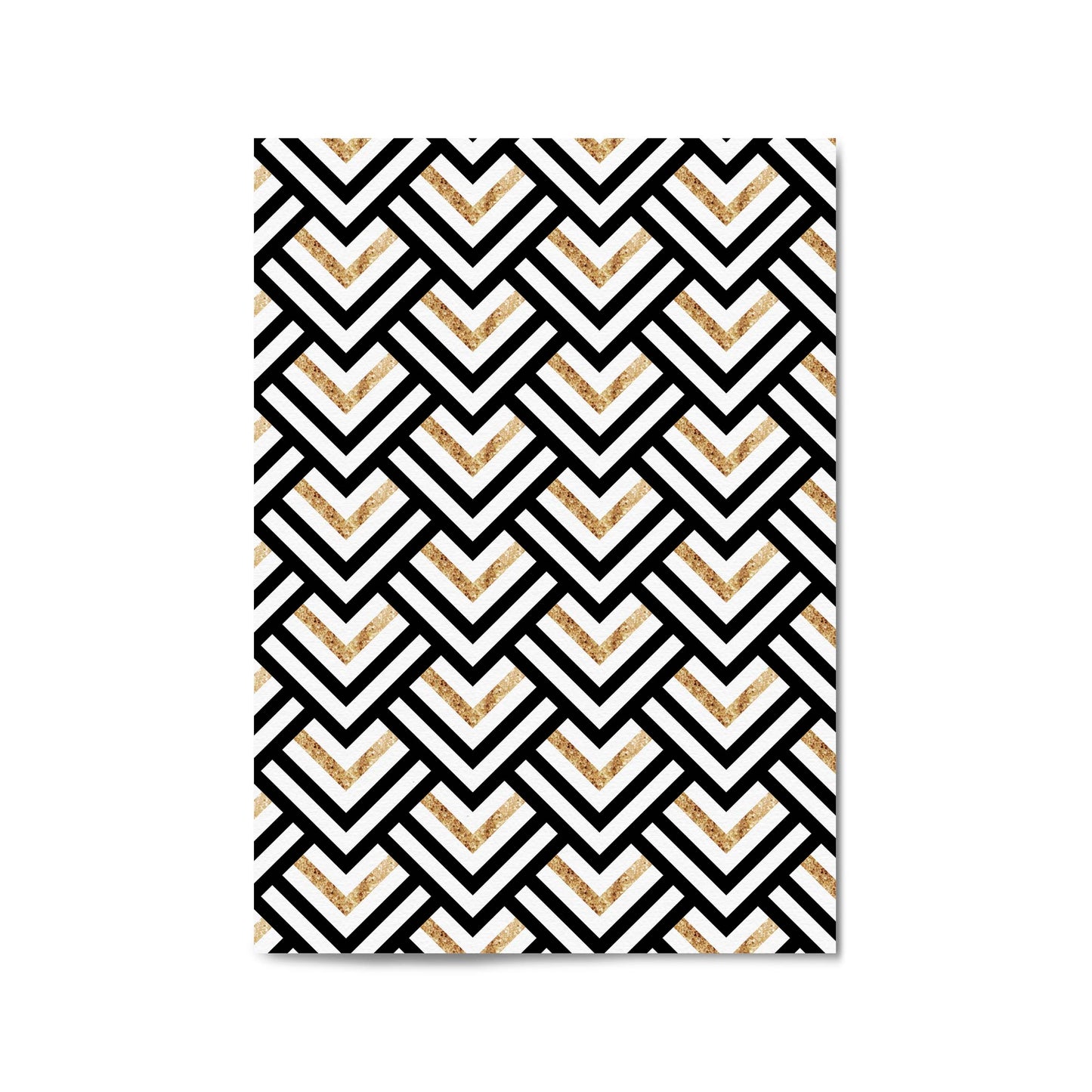 Geometric Pattern Abstract Black & White Wall Art #4 - The Affordable Art Company