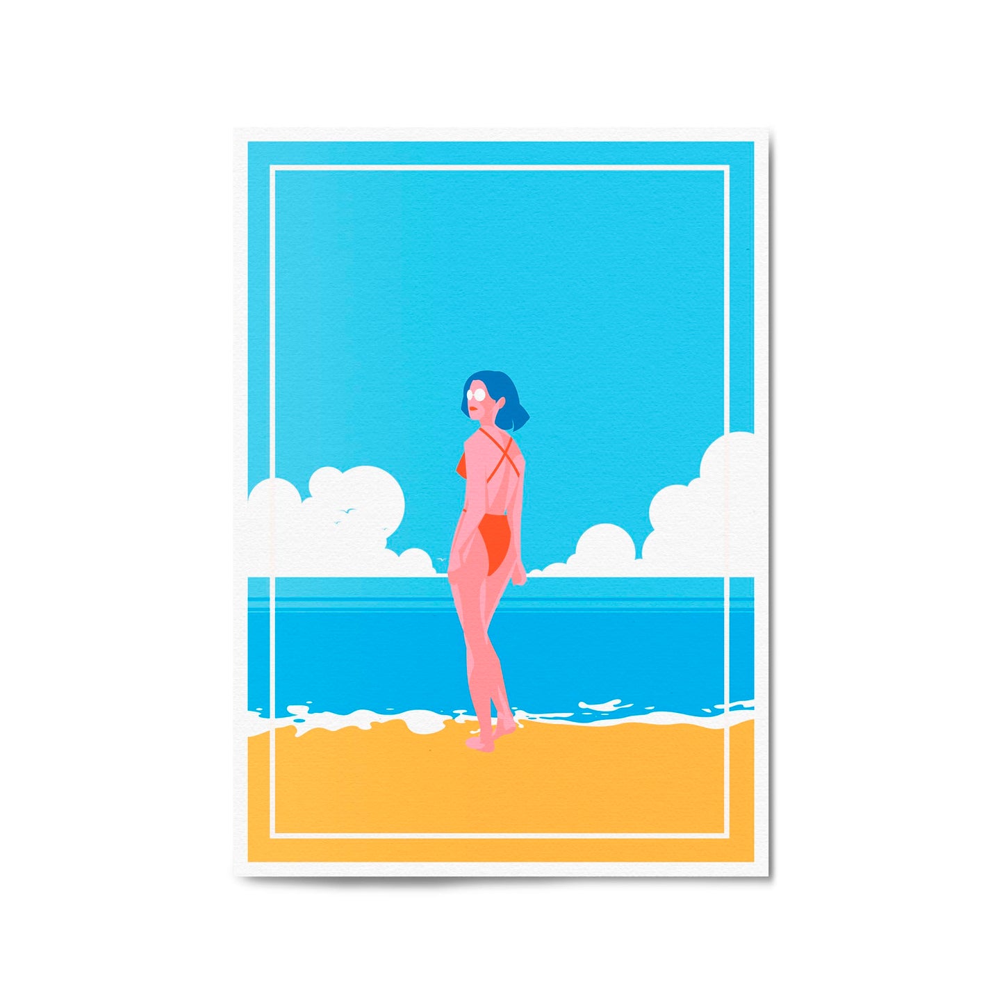 Retro Beach Summer Fashion Fun Glamour Wall Art #1 - The Affordable Art Company