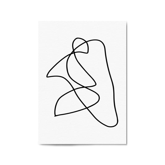 Minimal Abstract Modern Line Artwork Wall Art #6 - The Affordable Art Company