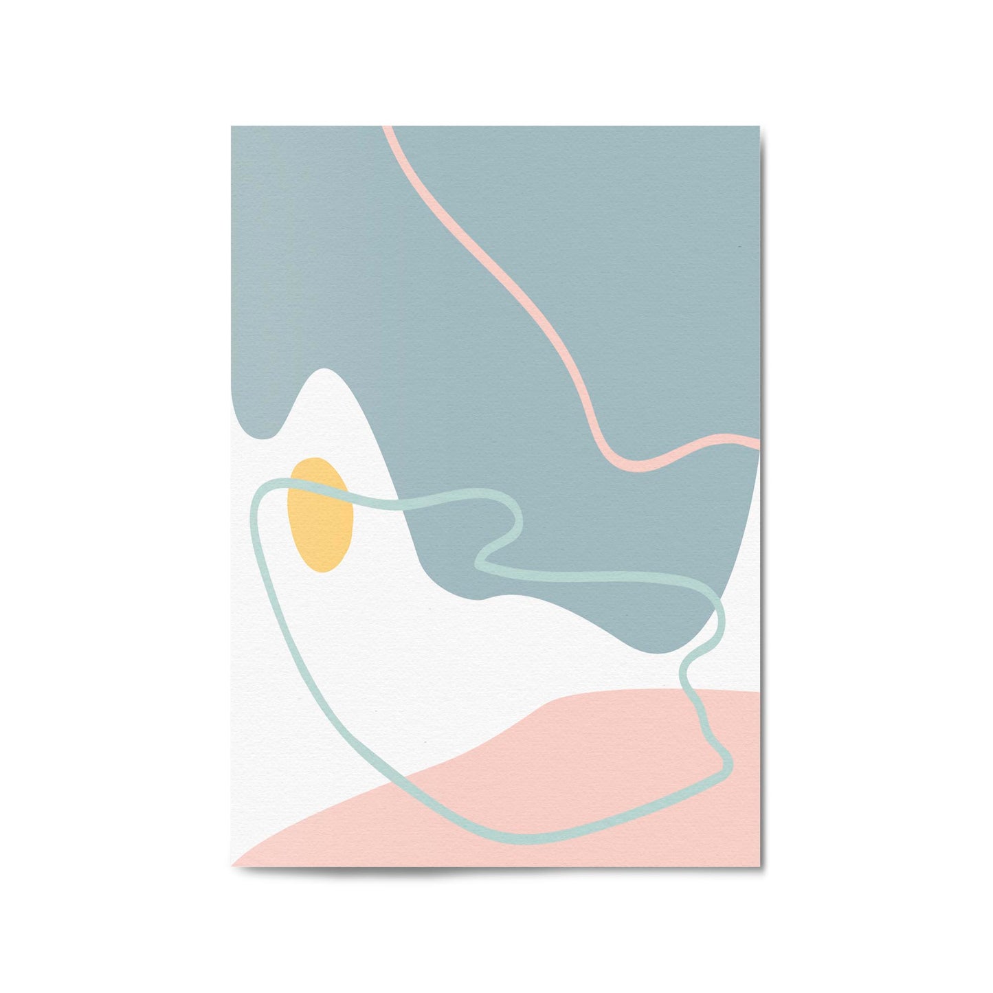 Calm Abstract Minimal Pastel Modern Wall Art #1 - The Affordable Art Company