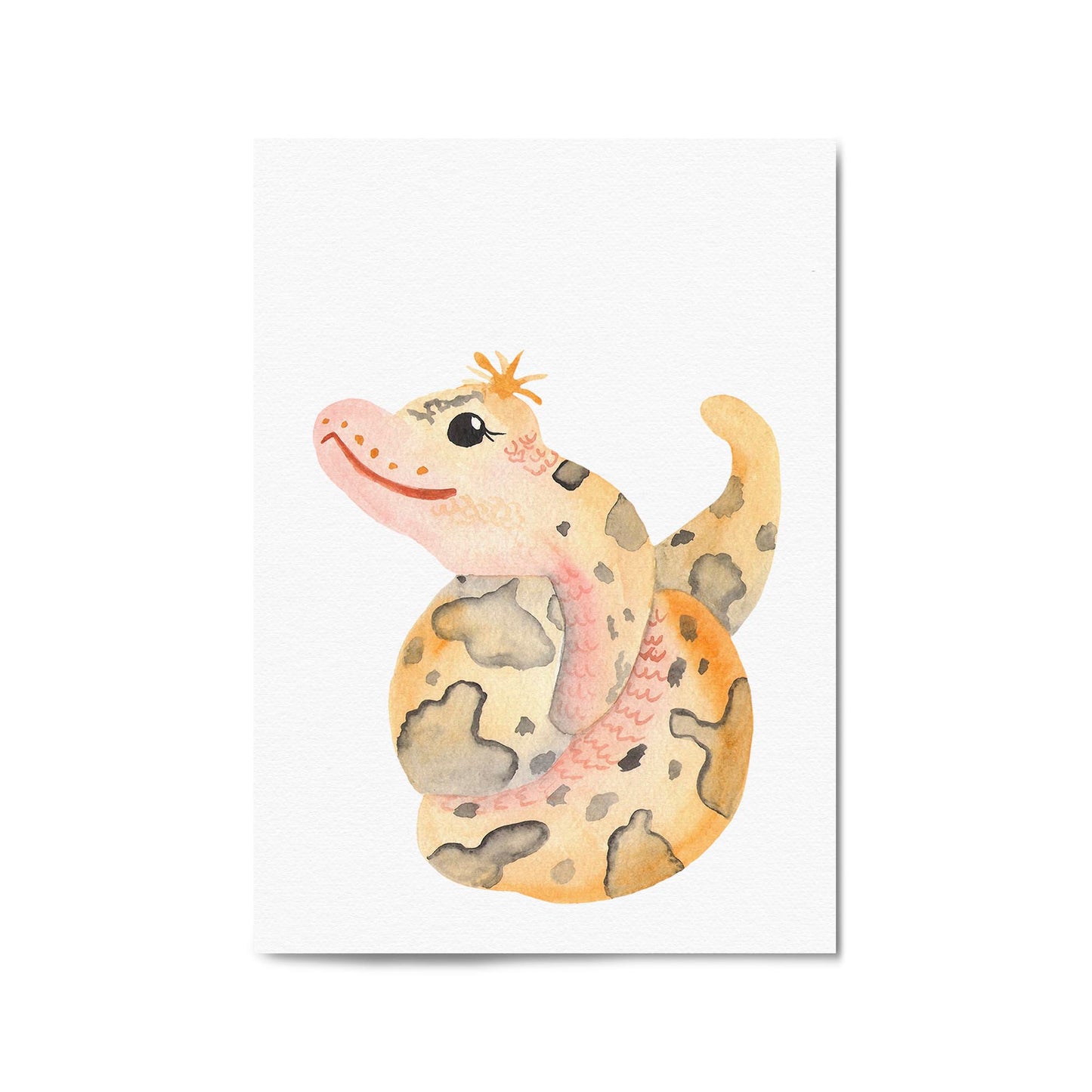 Cartoon Snake Cute Nursery Baby Animal Art - The Affordable Art Company