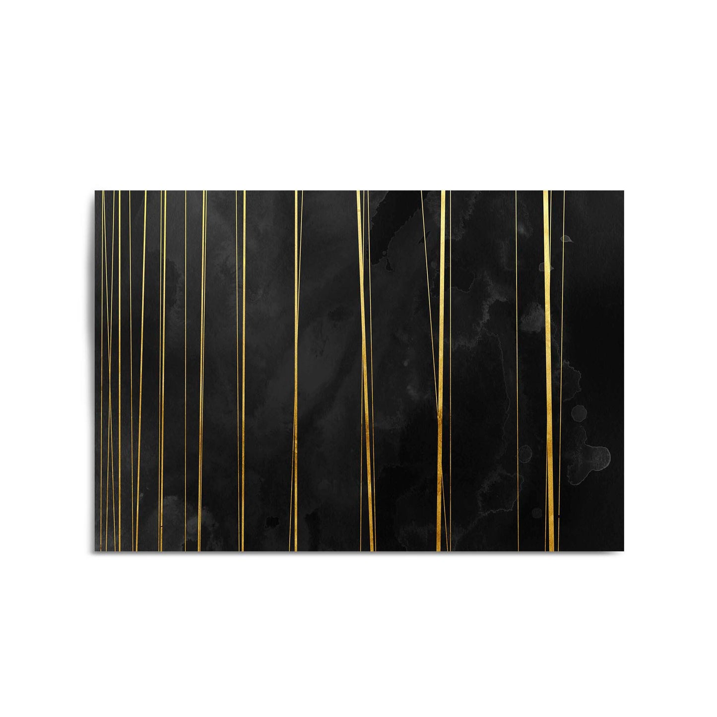 Black and Gold Abstract Painting Minimal Wall Art #2 - The Affordable Art Company