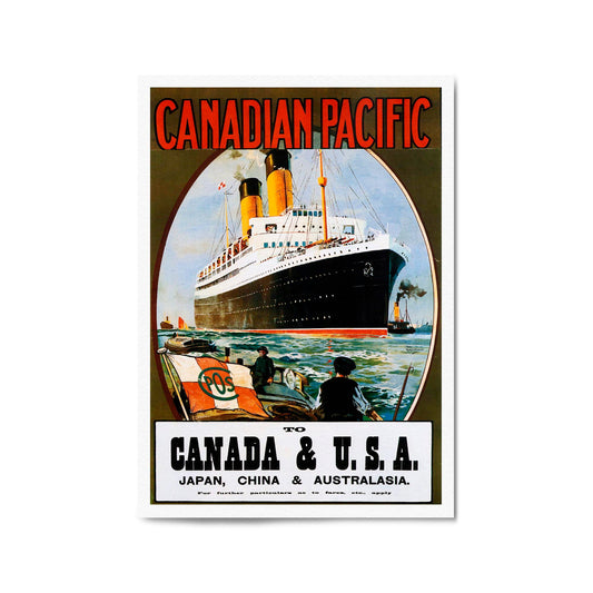 Canadian Pacific Vintage Shipping Advert Wall Art #2 - The Affordable Art Company