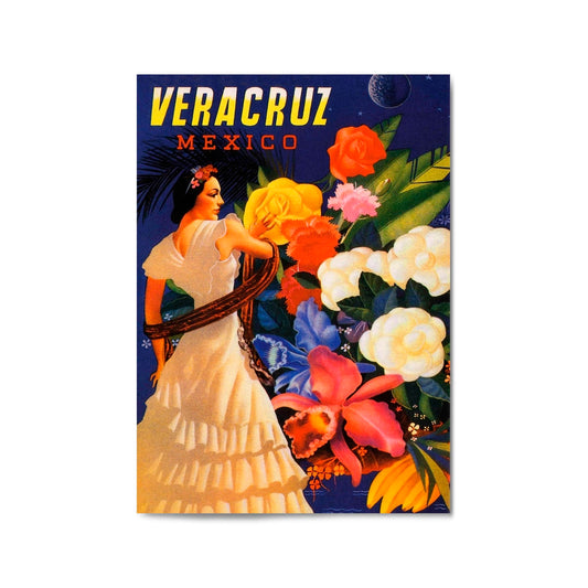 Veracruz, Mexico Vintage Travel Advert Wall Art - The Affordable Art Company