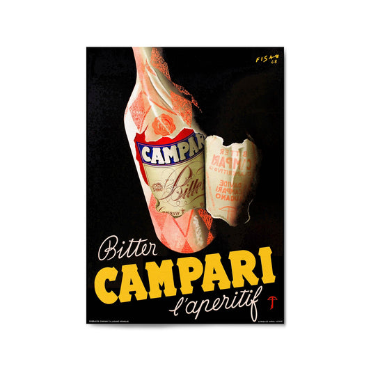 Vintage Campari Advert Italian Restaurant Wall Art #2 - The Affordable Art Company