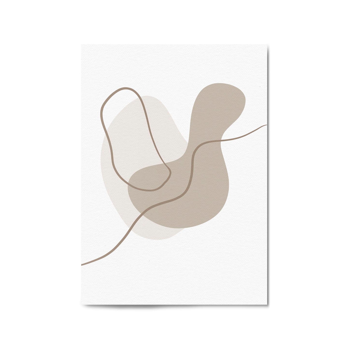 Minimal Black & White Shapes Abstract Wall Art #9 - The Affordable Art Company