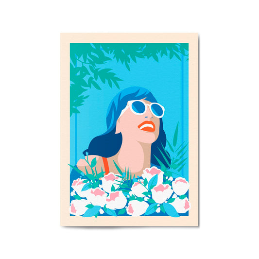 Retro Summer Girl Fashion Wall Art #1 - The Affordable Art Company