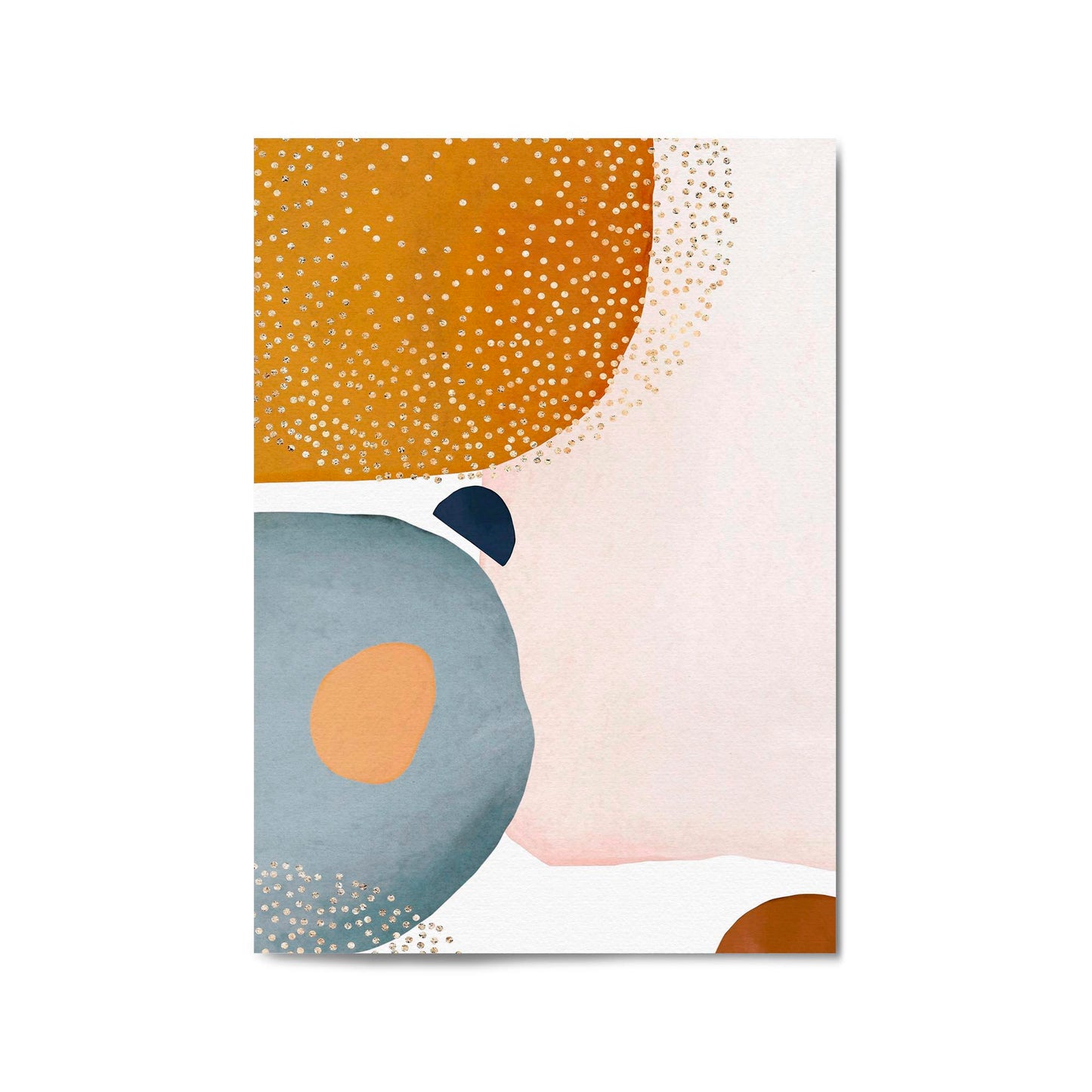 Minimal Pastel Abstract Retro Painting Wall Art #4 - The Affordable Art Company