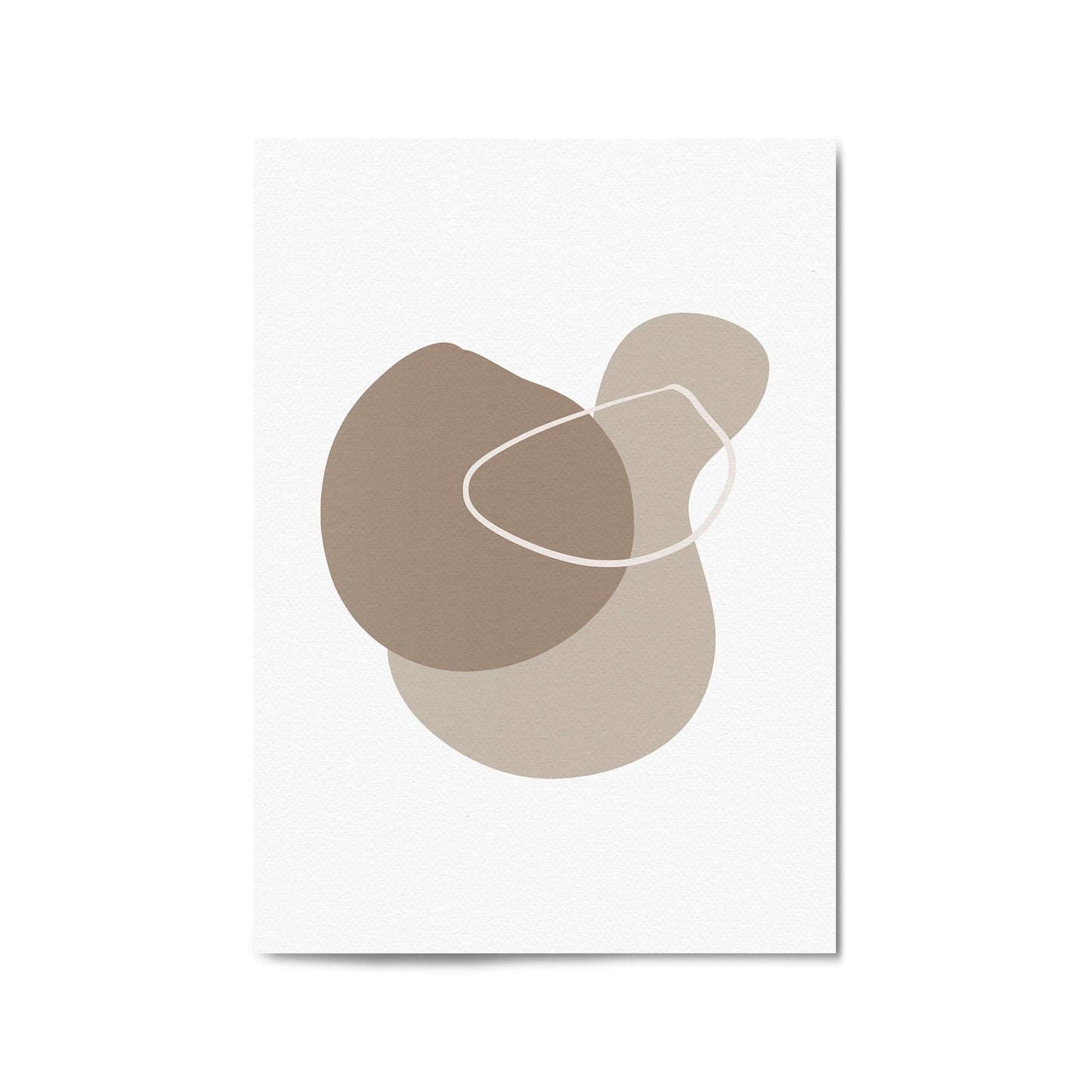 Minimal Black & White Shapes Abstract Wall Art #5 - The Affordable Art Company