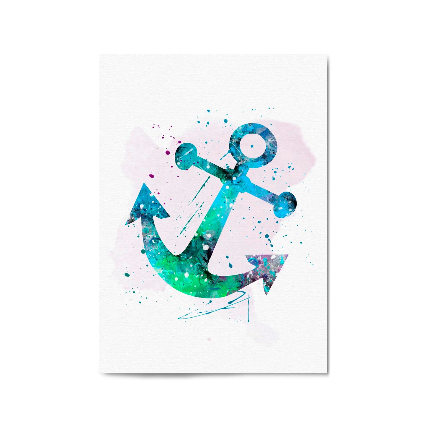 Sailing Anchor Coastal Painting Nautical Wall Art - The Affordable Art Company