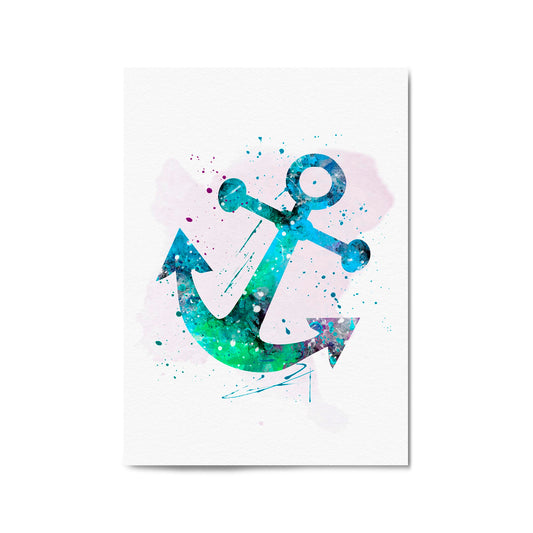 Sailing Anchor Coastal Painting Nautical Wall Art - The Affordable Art Company