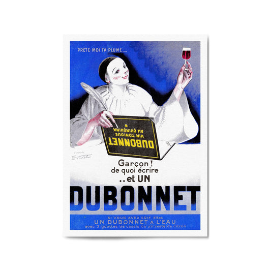 Blue Dubonnet Aperitif Vintage Advert Wall Art - The Affordable Art Company