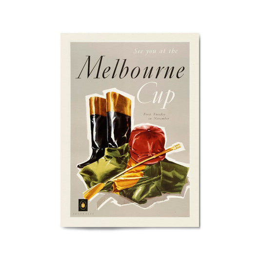 Vintage Melbourne Cup Advert Victoria Wall Art - The Affordable Art Company