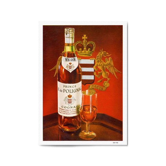 Prince Hubert Cognac Vintage Drinks Advert Wall Art - The Affordable Art Company