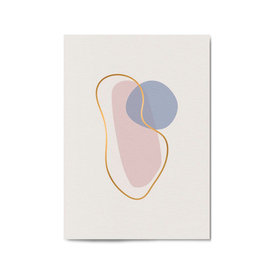 Pale Abstract Shapes Wall Art #1 - The Affordable Art Company