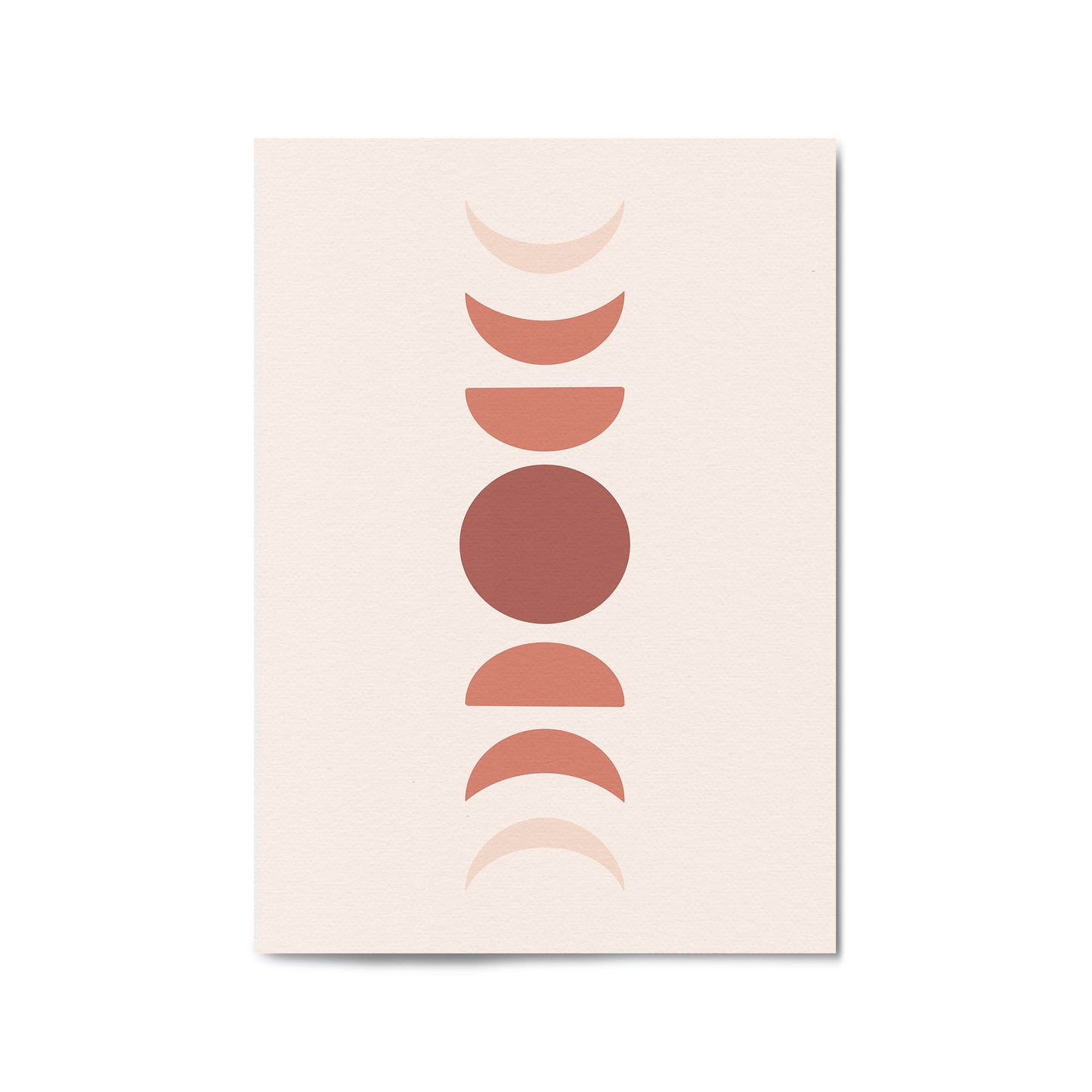 Minimal Moon Phase Retro Pink & Pastel Wall Art #2 - The Affordable Art Company