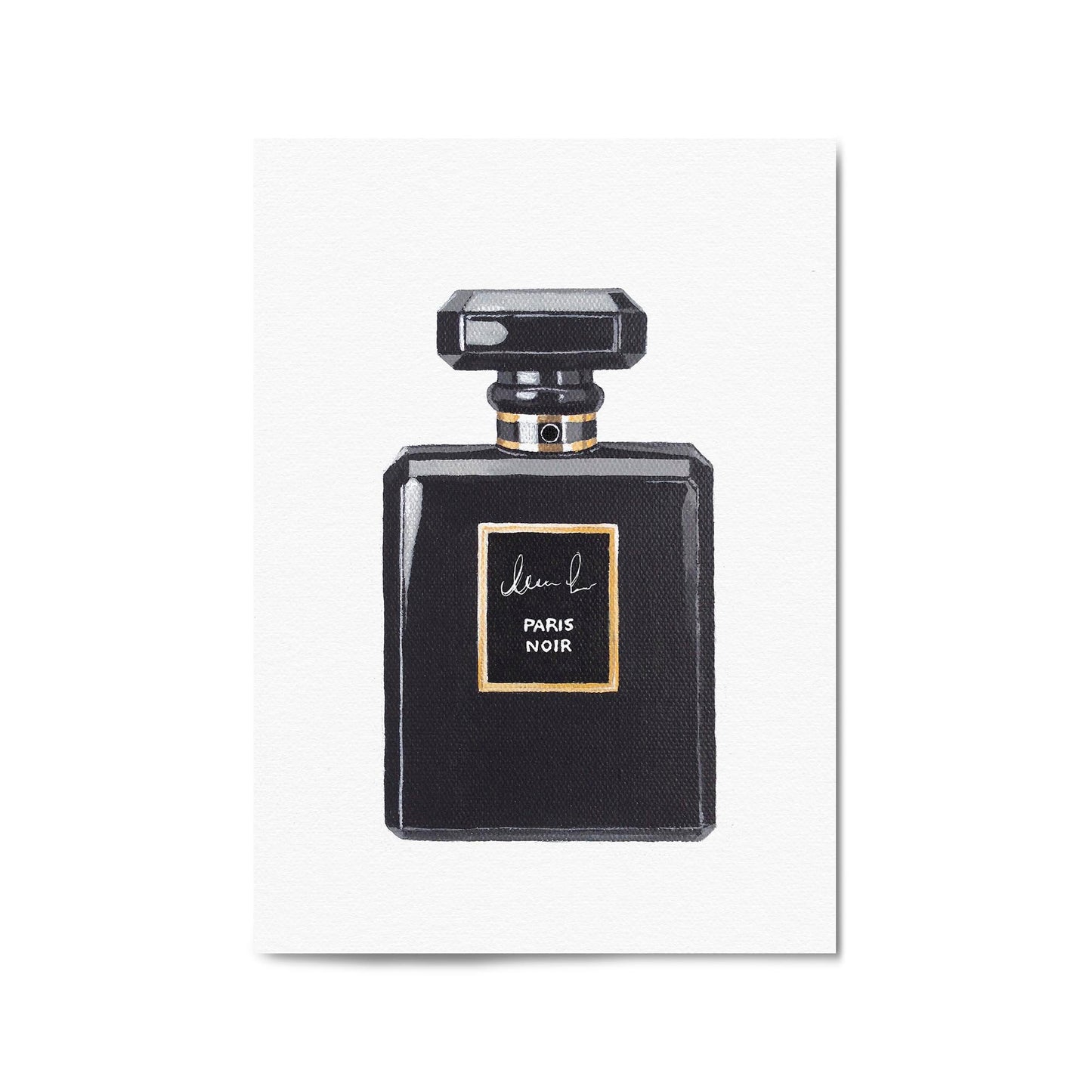 Black Perfume Bottle Fashion Wall Art - The Affordable Art Company