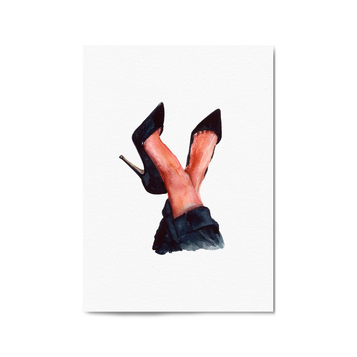 Cute Black Heels Fashion Girls Bedroom Wall Art #3 - The Affordable Art Company