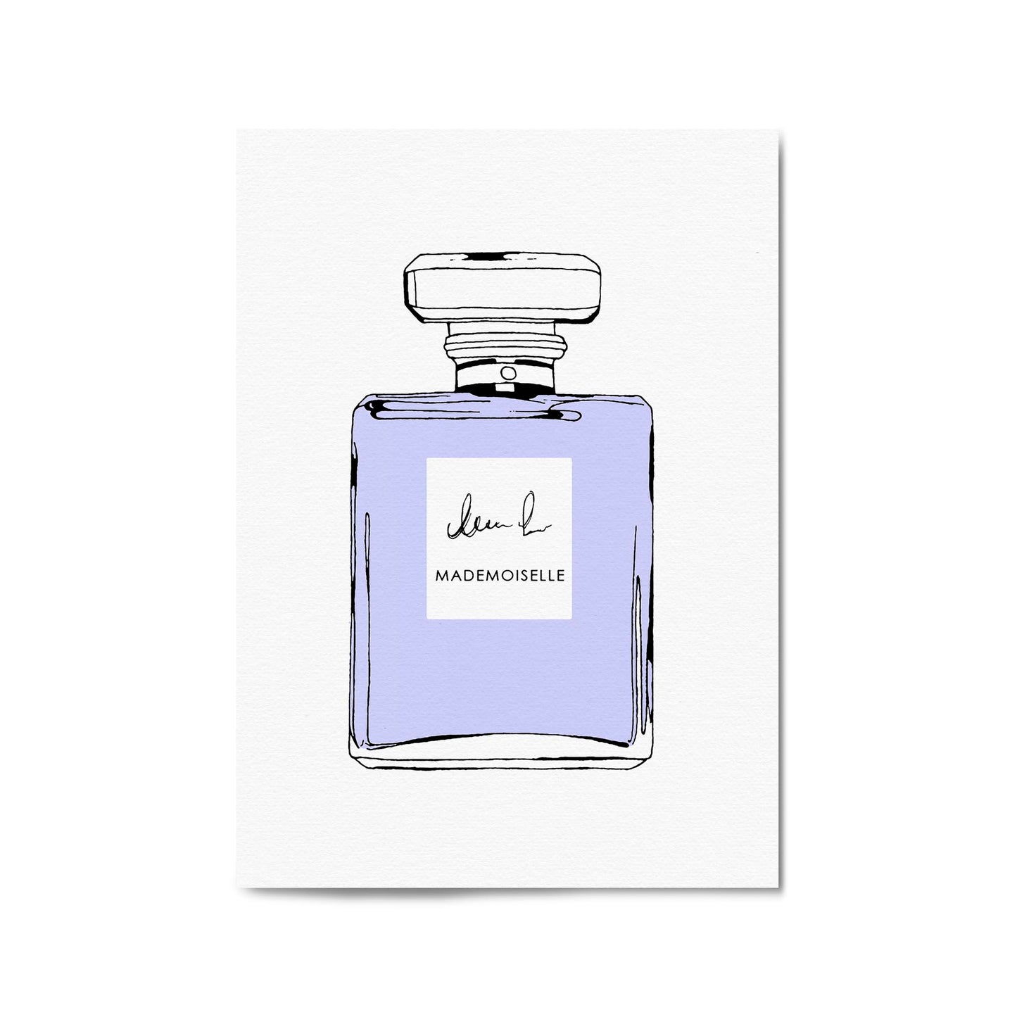 Purple Minimal Perfume Bottle Fashion Wall Art - The Affordable Art Company